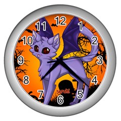 Serukivampirecat Wall Clock (silver) by Kittichu