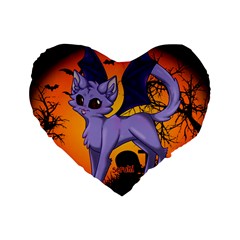 Serukivampirecat 16  Premium Heart Shape Cushion  by Kittichu