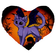 Serukivampirecat 19  Premium Heart Shape Cushion by Kittichu