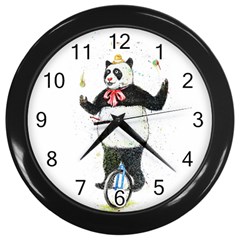 I Wanna Be Colorful Wall Clock (black)