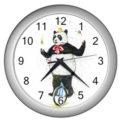 I Wanna Be Colorful Wall Clock (silver)