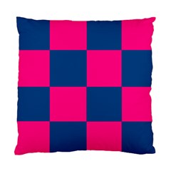 Pink Blue Check Cushion Case (single Sided) 