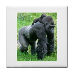 Gorilla Dad Ceramic Tile by plindlau