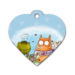 Apron Dog Tag Heart (one Sided) 