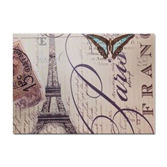 Vintage Scripts Floral Scripts Butterfly Eiffel Tower Vintage Paris Fashion A4 Sticker 10 Pack by chicelegantboutique