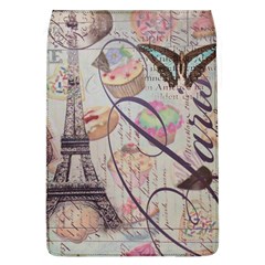 French Pastry Vintage Scripts Floral Scripts Butterfly Eiffel Tower Vintage Paris Fashion Removable Flap Cover (large) by chicelegantboutique