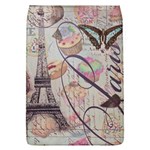 French Pastry Vintage Scripts Floral Scripts Butterfly Eiffel Tower Vintage Paris Fashion Removable Flap Cover (Large) Front