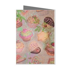 French Pastry Vintage Scripts Cookies Cupcakes Vintage Paris Fashion Mini Greeting Card (8 Pack) by chicelegantboutique