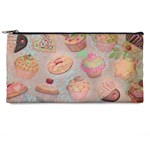 French Pastry Vintage Scripts Cookies Cupcakes Vintage Paris Fashion Pencil Case Front