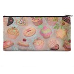 French Pastry Vintage Scripts Cookies Cupcakes Vintage Paris Fashion Pencil Case Back