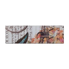 Vintage Clock Blue Butterfly Paris Eiffel Tower Fashion Bumper Sticker by chicelegantboutique