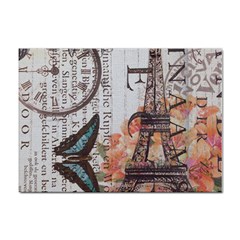 Vintage Clock Blue Butterfly Paris Eiffel Tower Fashion A4 Sticker 100 Pack by chicelegantboutique