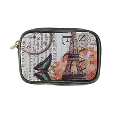 Vintage Clock Blue Butterfly Paris Eiffel Tower Fashion Coin Purse by chicelegantboutique