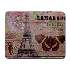 Girly Bee Crown  Butterfly Paris Eiffel Tower Fashion Small Mouse Pad (rectangle) by chicelegantboutique