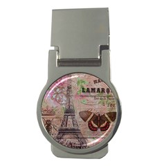 Girly Bee Crown  Butterfly Paris Eiffel Tower Fashion Money Clip (round) by chicelegantboutique