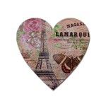 Girly Bee Crown  Butterfly Paris Eiffel Tower Fashion Magnet (Heart) Front