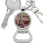 Girly Bee Crown  Butterfly Paris Eiffel Tower Fashion Bottle Opener Key Chain Front