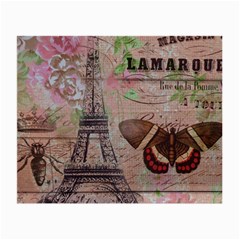 Girly Bee Crown  Butterfly Paris Eiffel Tower Fashion Glasses Cloth (small, Two Sided) by chicelegantboutique