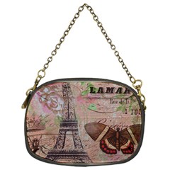 Girly Bee Crown  Butterfly Paris Eiffel Tower Fashion Chain Purse (one Side) by chicelegantboutique