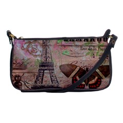 Girly Bee Crown  Butterfly Paris Eiffel Tower Fashion Evening Bag by chicelegantboutique