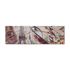 Paris Eiffel Tower Vintage Bird Butterfly French Botanical Art Bumper Sticker by chicelegantboutique