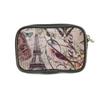 Paris Eiffel Tower Vintage Bird Butterfly French Botanical Art Coin Purse Back