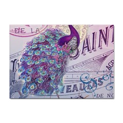 French Scripts  Purple Peacock Floral Paris Decor A4 Sticker 100 Pack by chicelegantboutique