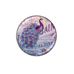 French Scripts  Purple Peacock Floral Paris Decor Golf Ball Marker 10 Pack (for Hat Clip) by chicelegantboutique