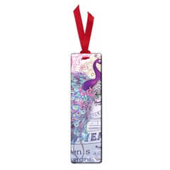 French Scripts  Purple Peacock Floral Paris Decor Small Bookmark by chicelegantboutique