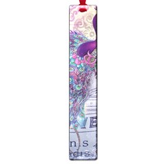 French Scripts  Purple Peacock Floral Paris Decor Large Bookmark by chicelegantboutique