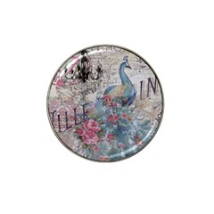 French Vintage Chandelier Blue Peacock Floral Paris Decor Golf Ball Marker 4 Pack (for Hat Clip) by chicelegantboutique