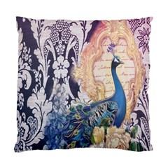 Damask French Scripts  Purple Peacock Floral Paris Decor Cushion Case (single Sided)  by chicelegantboutique