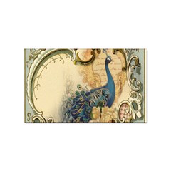 Victorian Swirls Peacock Floral Paris Decor Sticker (rectangle) by chicelegantboutique