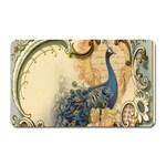 Victorian Swirls Peacock Floral Paris Decor Magnet (Rectangular) Front