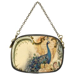 Victorian Swirls Peacock Floral Paris Decor Chain Purse (two Sided)  by chicelegantboutique