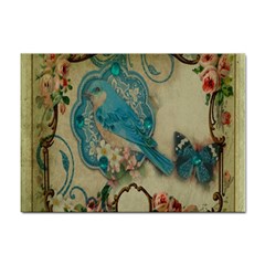 Victorian Girly Blue Bird Vintage Damask Floral Paris Eiffel Tower A4 Sticker 100 Pack by chicelegantboutique