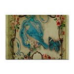 Victorian Girly Blue Bird Vintage Damask Floral Paris Eiffel Tower A4 Sticker 100 Pack Front