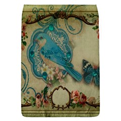 Victorian Girly Blue Bird Vintage Damask Floral Paris Eiffel Tower Removable Flap Cover (large) by chicelegantboutique