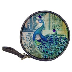 French Scripts Vintage Peacock Floral Paris Decor Cd Wallet by chicelegantboutique