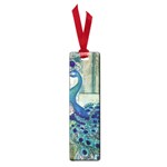 French Scripts Vintage Peacock Floral Paris Decor Small Bookmark Front