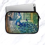 French Scripts Vintage Peacock Floral Paris Decor Apple iPad Mini Zipper Case Front