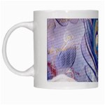 Peacock Feather White Rose Paris Eiffel Tower White Coffee Mug Left