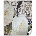 Elegant White Rose Vintage Damask Canvas 16  x 20  (Unframed) 15.75 x19.29  Canvas - 1