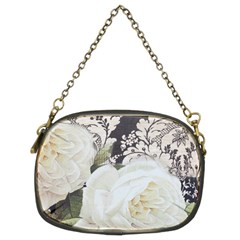 Elegant White Rose Vintage Damask Chain Purse (two Sided)  by chicelegantboutique