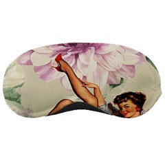 Gil Elvgren Pin Up Girl Purple Flower Fashion Art Sleeping Mask