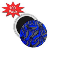 Foolish Movements Blue 1 75  Button Magnet (100 Pack)