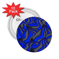 Foolish Movements Blue 2 25  Button (10 Pack)