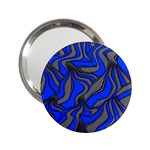 Foolish Movements Blue Handbag Mirror (2.25 ) Front