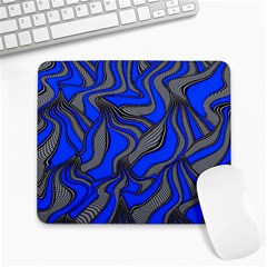 Foolish Movements Blue Large Mouse Pad (rectangle)