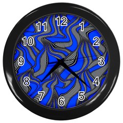 Foolish Movements Blue Wall Clock (black) by ImpressiveMoments